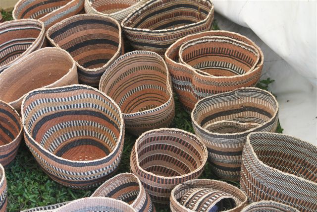 Handwoven sisal baskets